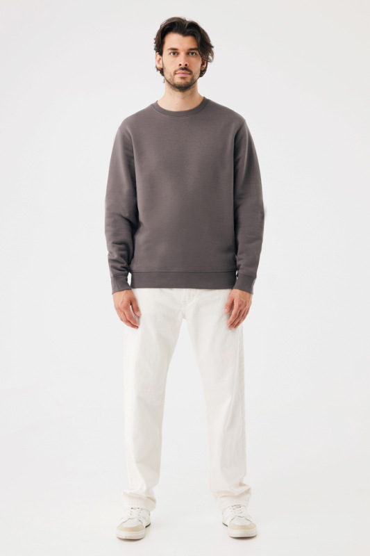 IQONIQ Toria Unisex mikina s okrúhl. výstrihom z rec. bavlny antracitová XXXL 6