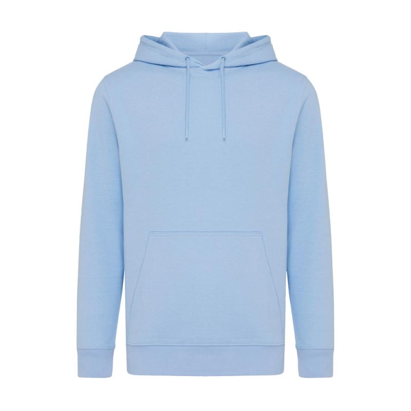 Ľahká mikina s kapucňou IQONIQ Rila z recykl. bavlny sky blue XXS