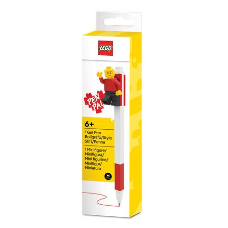 Gélové pero, 0,7 mm, s vrchnákom, s mini figúrkou, LEGO, červené 3