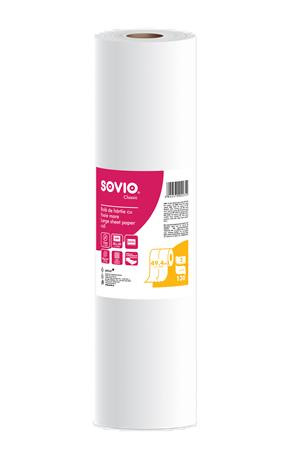 Prekrývacia rolka na vyšetrovací stôl, 2-vrstvová, 49 cm × 50 m, 130 hárkov, SOVIO
