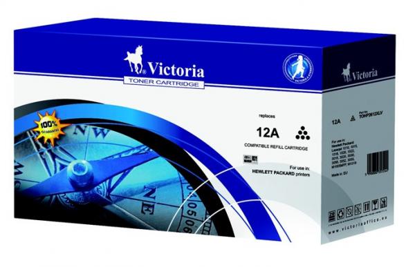 12A toner k tlačiarňam LaserJet 1010, 1012, 1015, VICTORIA, čierny, 3K 1