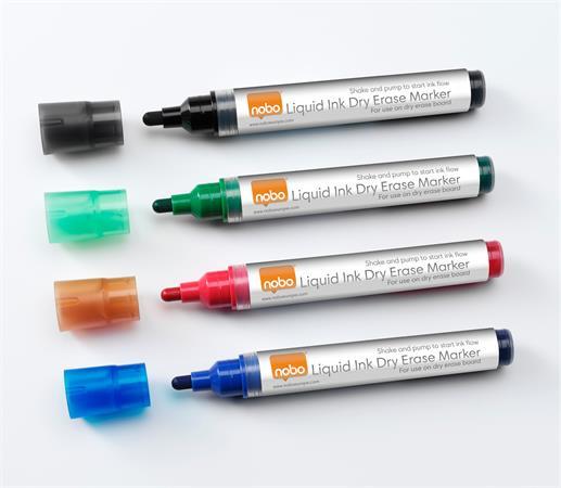 Popisovač na tabule, 1-3 mm, tekutý atrament, NOBO, 6 rôznych farieb