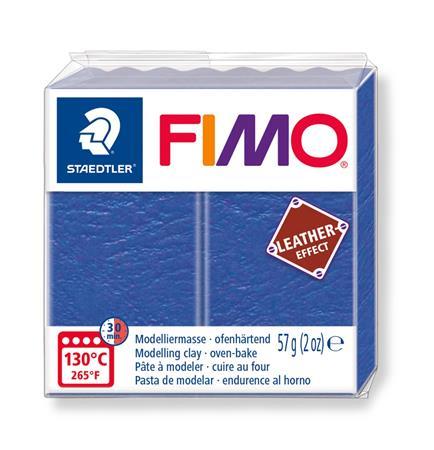 Modelovacia hmota, 57 g, na vypálenie, FIMO "Leather Effect", indigovo modrá