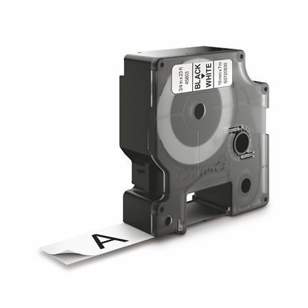 Páska do štítkovača, 19 mm x 7 m, DYMO "D1", biela-čierna