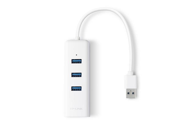 TP-LINK USB ethernetový sieťový adaptér s USB hubom, 3 porty, USB 3.0, TP-Link "UE330" 2