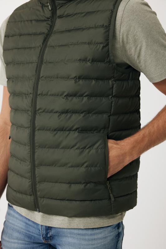 Pánska vesta IQONIQ Meru z recykl. polyesteru khaki XL 9
