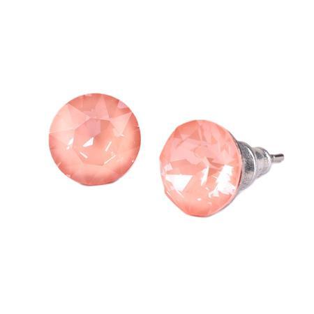 Náušnice s flamingo opálovým SWAROVSKI® krištáľom, 8 mm, ART CRYSTELLA® 1