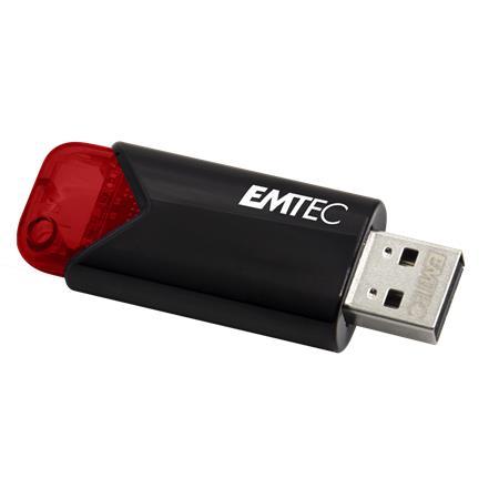 USB kľúč, 256GB, USB 3.2, EMTEC "B110 Click Easy", čierna-červená 2
