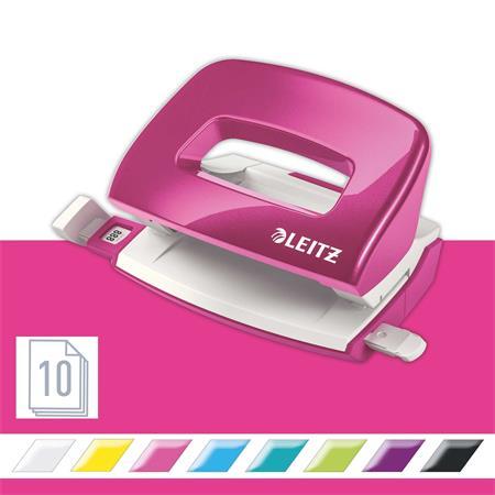 Dierovačka, 10 listov, kovová, mini, LEITZ "Nexxt Wow", ružová 2