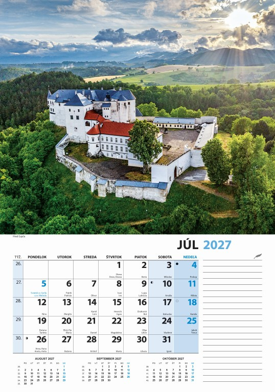 Nástenný kalendár Slovensko z výšky 2027 8