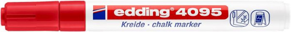 Kriedový popisovač, 2-3 mm, kuželový, EDDING "4095", červený 1