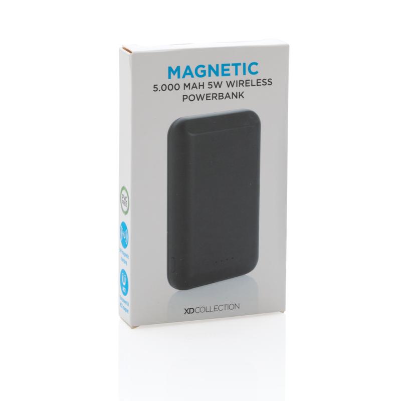 Magnetická bezdrôtová powerbanka 5 000 mAh 5W čierna 18
