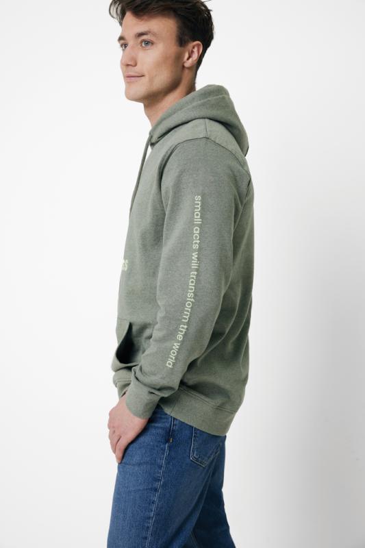 Nefarbená mikina s kapucňou IQONIQ Torres z recykl. bavlny heather green XXXL 8