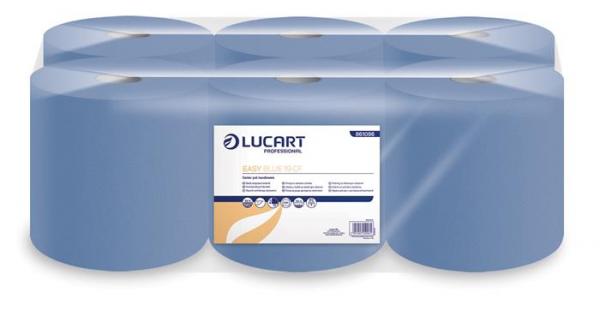 LUCART Papierové utierky, kotúčové, 1-vrstvové,"Easy Blue", modré