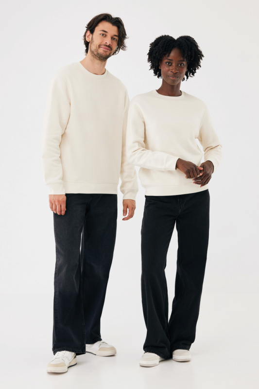 IQONIQ Toria Unisex mikina s okrúhl. výstrihom z rec. bavlny natural raw XS 15