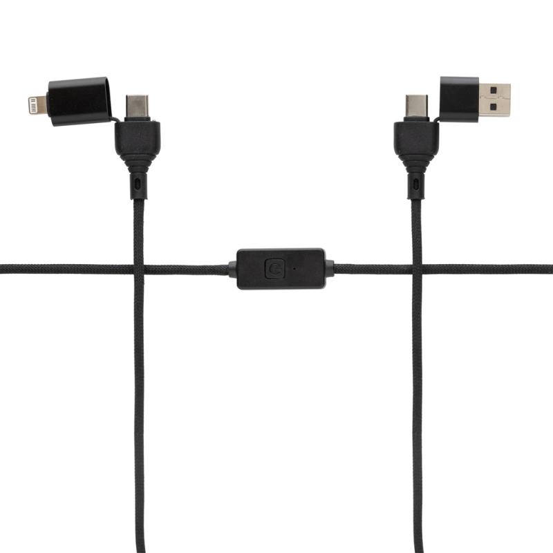 Nabíjací/dátový kábel Datalock 60W s ochranou proti hacknuti čierna 3