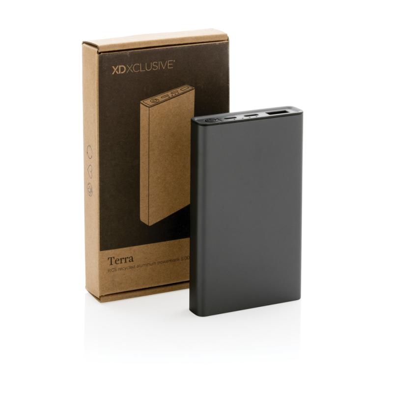 Powerbanka Terra 5 000mAh z RCS rec. hliníka a ABS sivá 9
