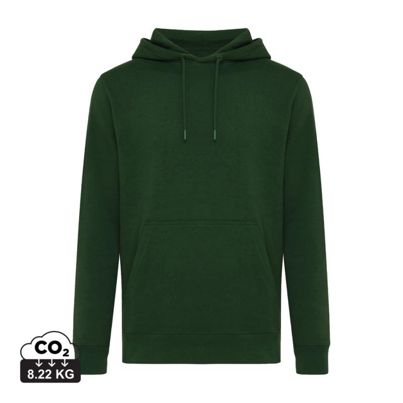 Ľahká mikina s kapucňou IQONIQ Rila z recykl. bavlny forest green XS