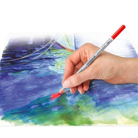 Akvarelové ceruzky, plechová krabička, STAEDTLER "Karat", 12 rôznych farieb 4