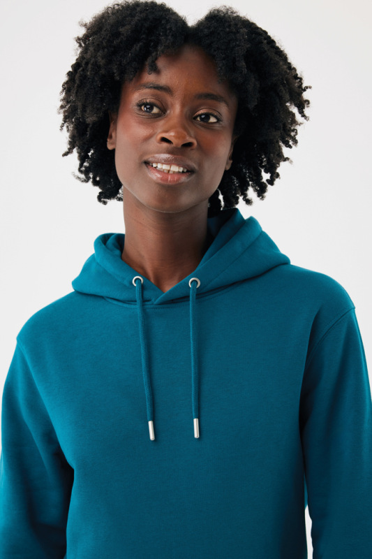IQONIQ Joshua Unisex mikina s kapucňou z rec. bavlny dark teal L 15