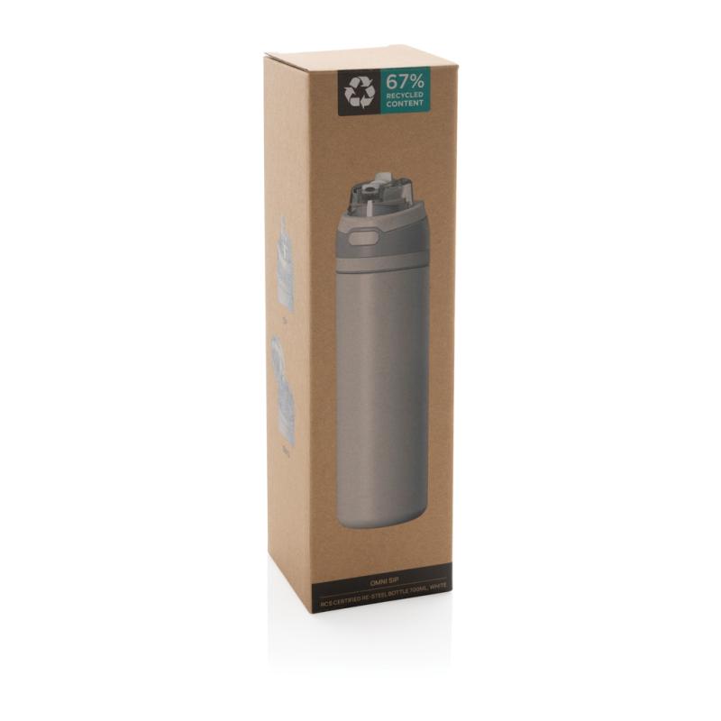 Uzatvárateľná fľaša Omni Sip 720ml z RCS recyklovanej ocele biela 13