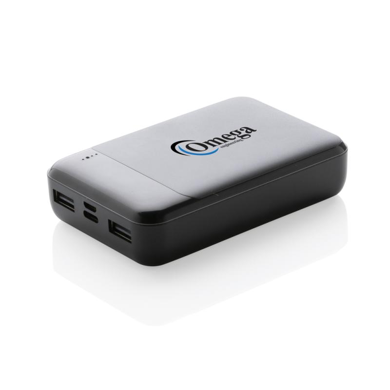 Powerbanka 10 000 mAh z RCS recyklovaného plastu čierna 7