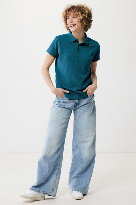 Dámske polo tričko IQONIQ Yosemite z recykl. bavlny dark teal XXL 4