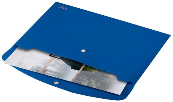 Puzdro na dokumenty, A4, PP, na patent, LEITZ "Recycle", modrá 2