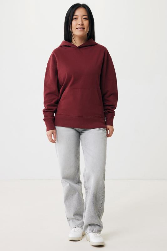 Mikina s kapucňou IQONIQ Yoho relaxed fit z recykl. bavlny vínovo červená XXS 6