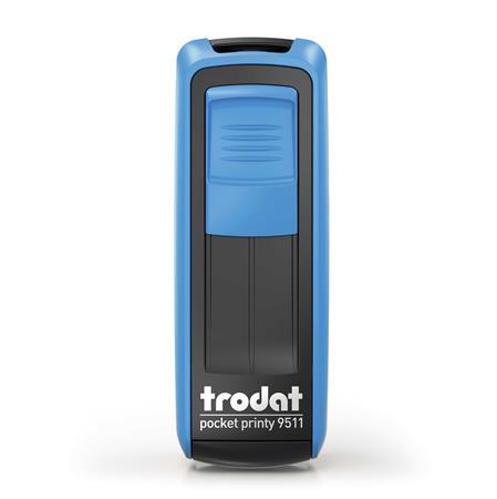 Pečiatka, TRODAT "Pocket Printy 9511", modrý kryt, s čiernou poduškou 1
