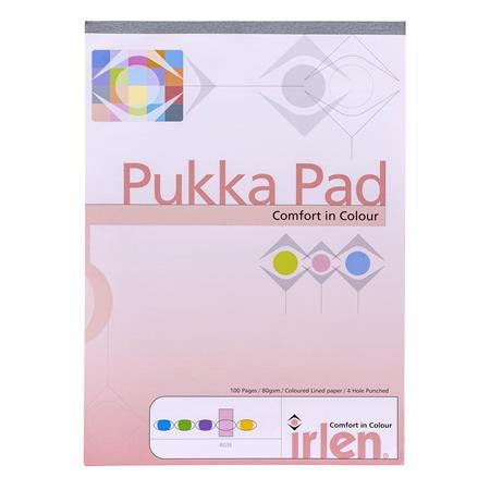 Poznámkový blok, A4, linajkový, 50 listov, PUKKA PAD "Irlen Dyslexia", ružová 1