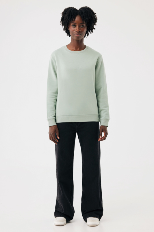 IQONIQ Toria Unisex mikina s okrúhl. výstrihom z rec. bavlny Iceberg green XXS 11