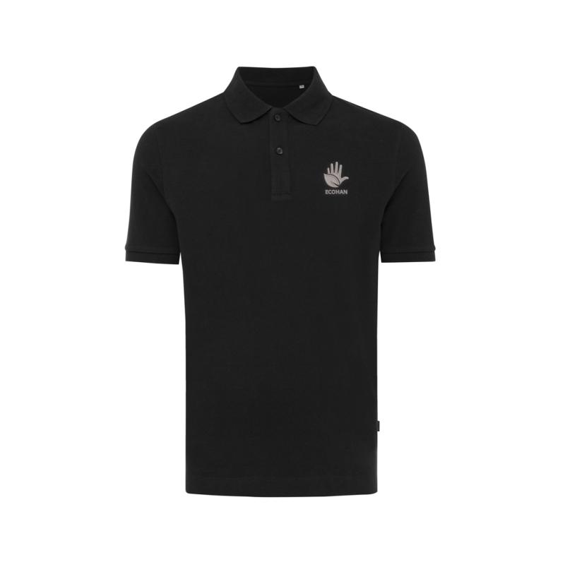 Polo tričko IQONIQ Yosemite z recykl. bavlny čierna 5XL 3