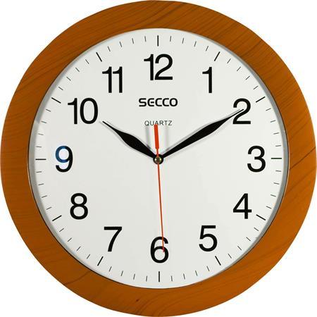 Nástenné hodiny, 30 cm, SECCO, rám s efektom dreva 1