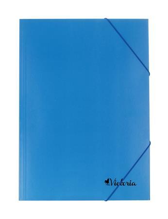 Doska s gumičkou, kartónová, A4, VICTORIA, modrá