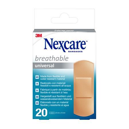 Náplasť, vodeodolná, 20 ks, 3M "Nexcare Universal"