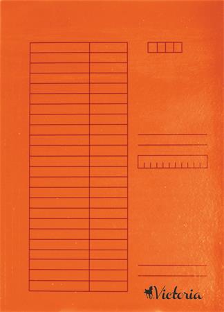 Doska s chlopňami, kartón, A4, VICTORIA, oranžová 1