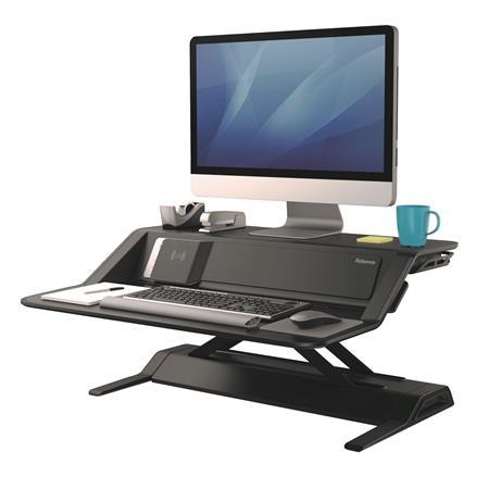 Pracovná stanica k práci v sede/stoji, FELLOWES, "Lotus™ DX", čierna 1