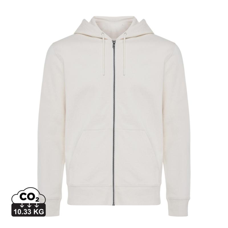 Mikina na zips s kapucňou IQONIQ Abisko z recykl. bavlny natural raw XL