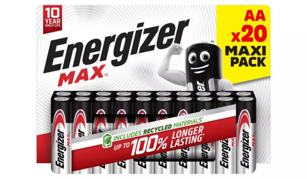Batéria, AA tužková, 20 ks, ENERGIZER "Max" 1