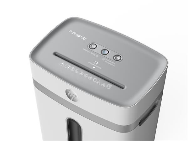 Skartovací stroj, konfety, 12 listov, HP "Oneshred 12CC", svetlosivá 4