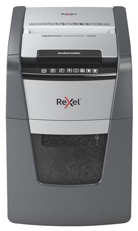 Skartovací stroj, mikrokonfety, 100 listov, REXEL "Optimum AutoFeed+ 100M" 2