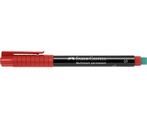 Permanentný popisovač, OHP, 0,4 mm, FABER-CASTELL "Multimark 1523", červený 1