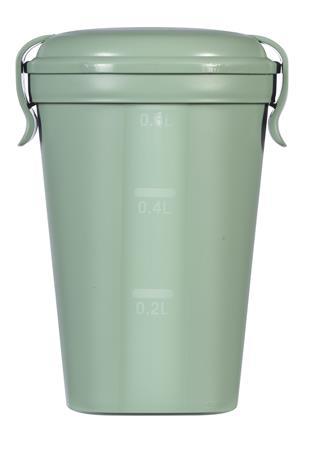 Hrnček s viečkom, 600 ml, plastový, CURVER, "Lunch&Go", zelená 2