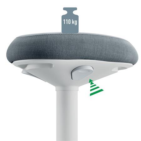 Balančná stolička na sedenie, ergonomická, LEITZ "Ergo Active", svetlosivá 3