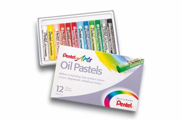 Olejové kriedy, PENTEL, "Arts", 12 rôznych farieb 1