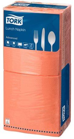 Servítky, 1/4 sklad, 2-vrstvové, 32,5x32,8 cm, Advanced, TORK "Lunch", terakotová