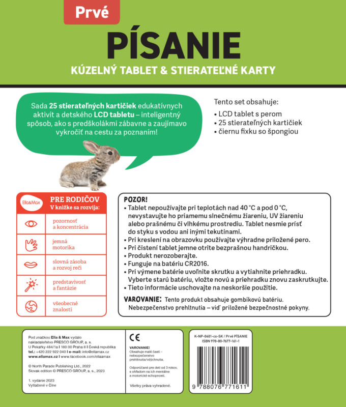 Kúzelný tablet & stierateľné karty – Prvé PÍSANIE 7