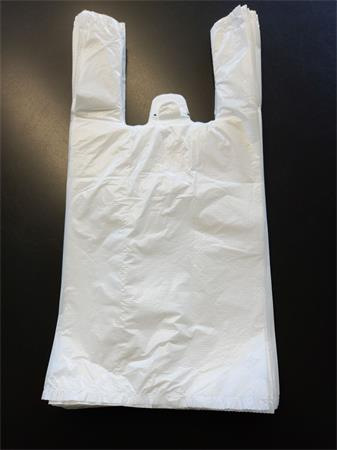 . Igelitová taška, biela, 19x8x39 cm 1