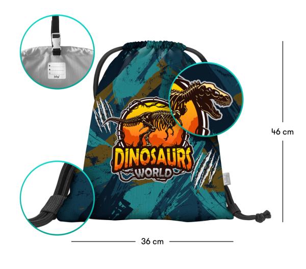 BAAGL Školské vrecko na obuv Dinosaurs World 2